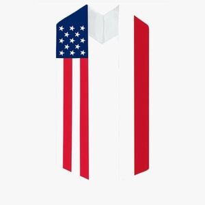 Two Flag Graduation Sash/ Stole - America & Indonesia